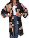 THE ARTISTS LABEL WILD SAFARI SILK LONG KIMONO