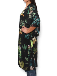 THE ARTIST LABEL ANCIENT BOTANY SILK LONG KIMONO