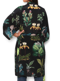 THE ARTIST LABEL ANCIENT BOTANY SILK LONG KIMONO