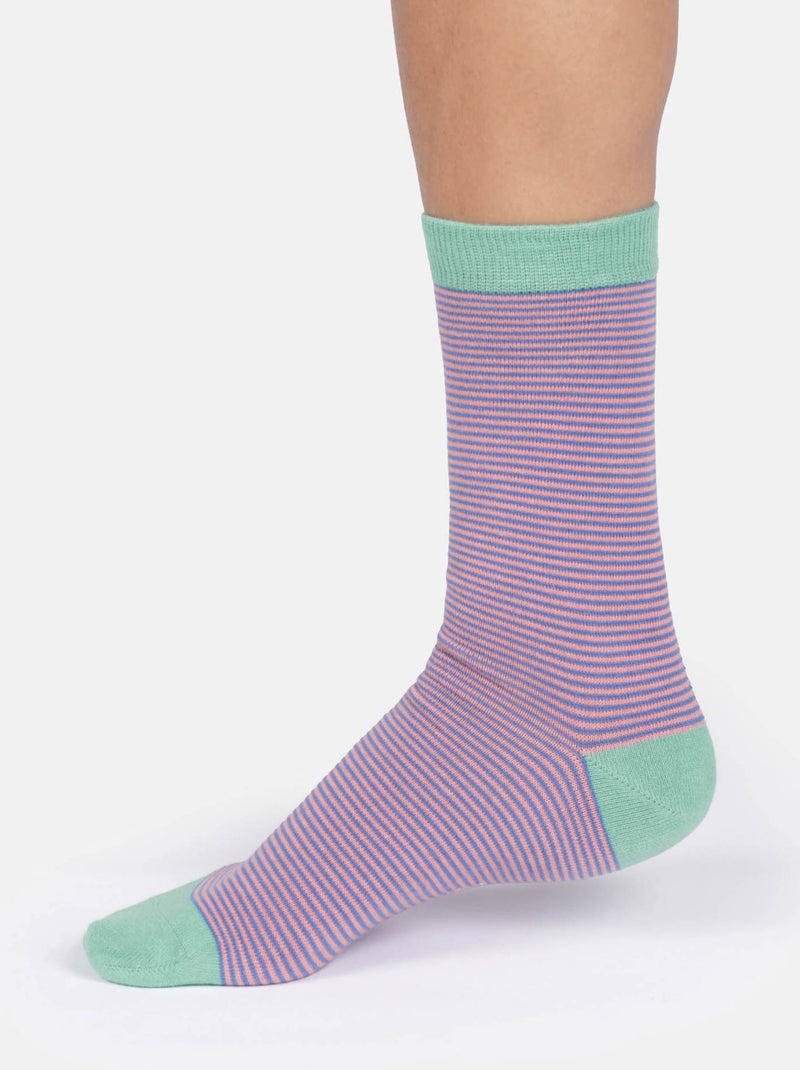 THOUGHT MODAL STRIPE CREW SOCKS