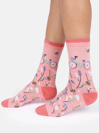 THOUGHT MEADOW BIKE ORGANIC CREW SOCKS