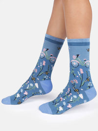 THOUGHT MEADOW BIKE ORGANIC CREW SOCKS