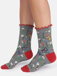 THOUGHT 3 PACK SPRINGS BLOOMING ORGANIC COTTON SOCKS