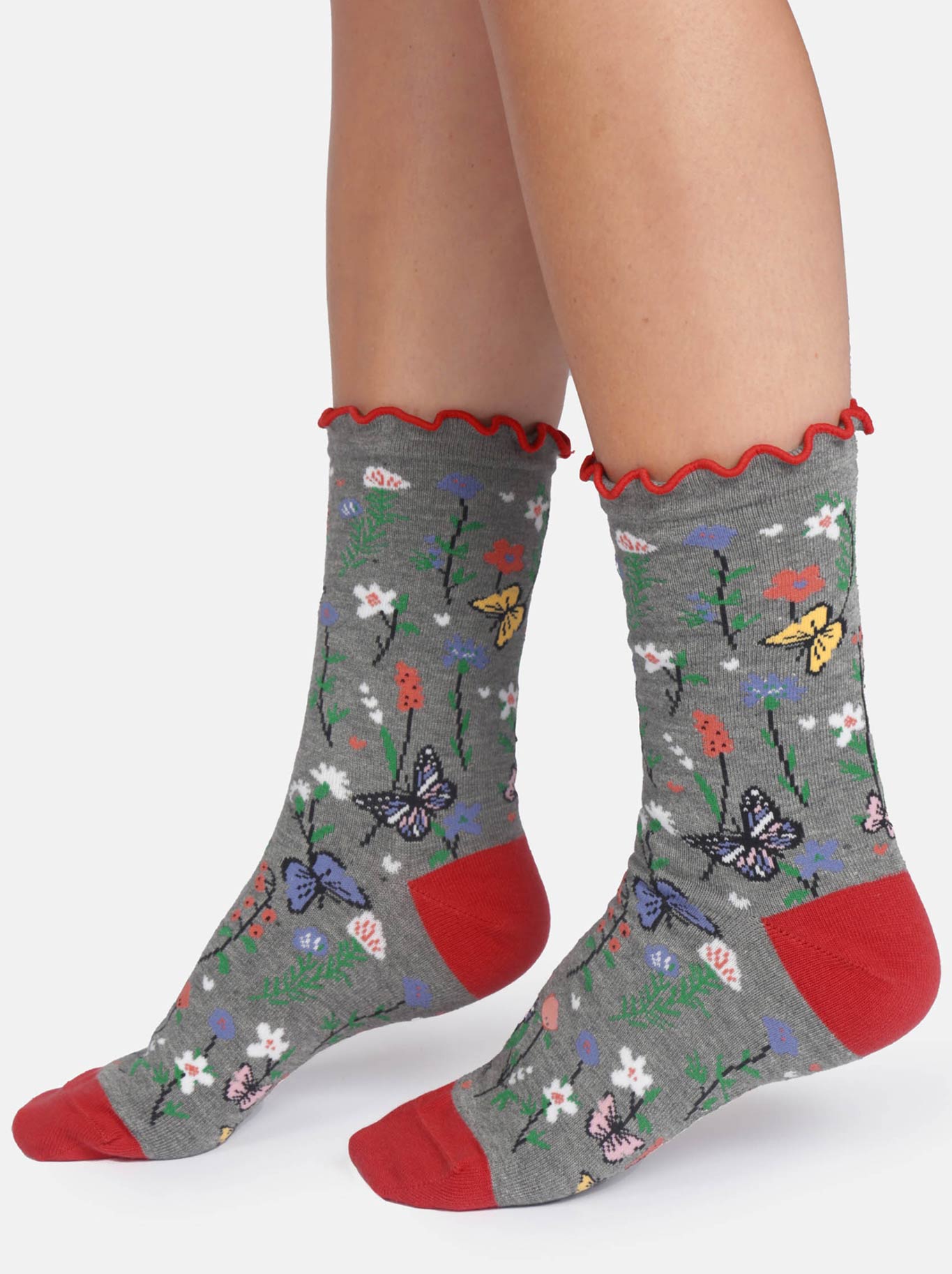 THOUGHT 3 PACK SPRINGS BLOOMING ORGANIC COTTON SOCKS