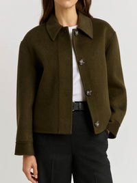 TOORALLIE BUTTON FRONT WOOL JACKET