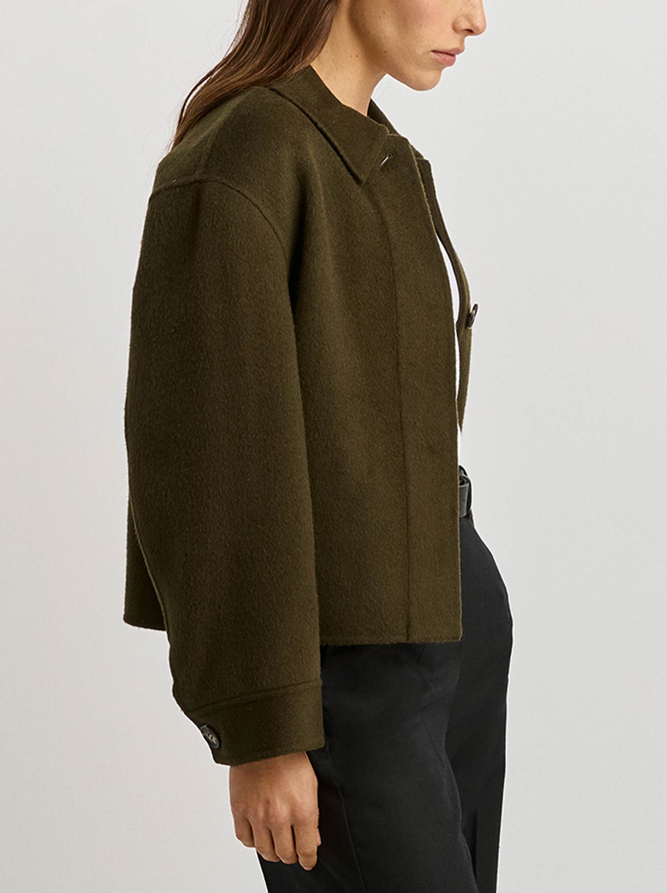 TOORALLIE BUTTON FRONT WOOL JACKET
