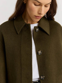 TOORALLIE BUTTON FRONT WOOL JACKET