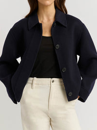 TOORALLIE BUTTON FRONT WOOL JACKET