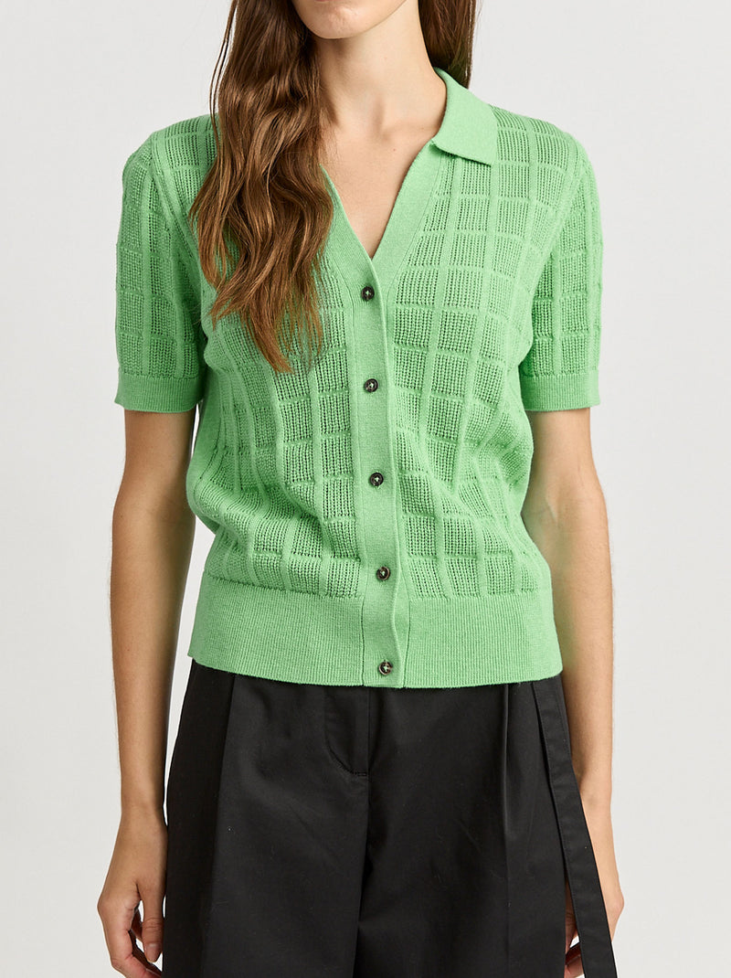TOORALLIE OPEN STITCH BUTTON POLO