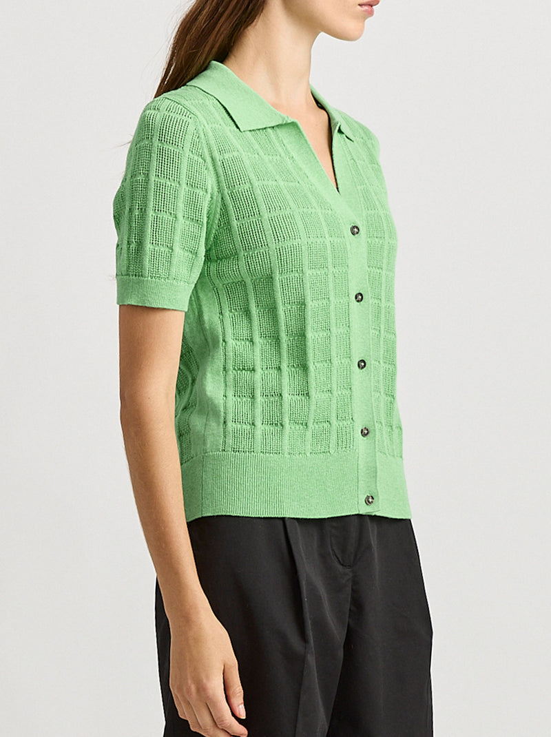 TOORALLIE OPEN STITCH BUTTON POLO
