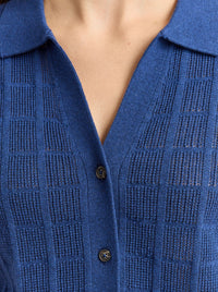 TOORALLIE OPEN STITCH BUTTON POLO