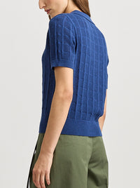TOORALLIE OPEN STITCH BUTTON POLO