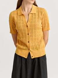 TOORALLIE OPEN STITCH BUTTON POLO