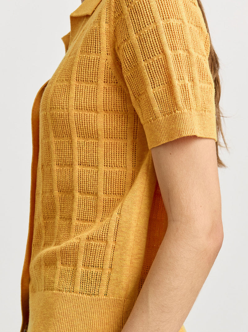 TOORALLIE OPEN STITCH BUTTON POLO