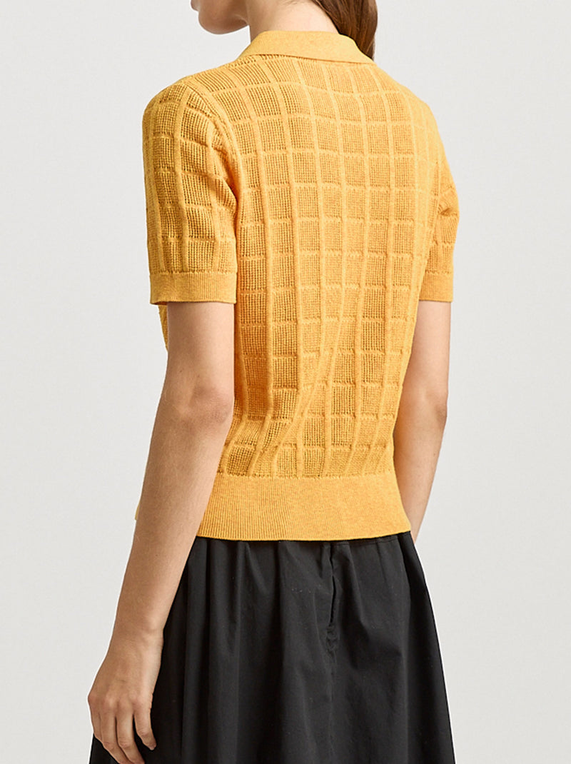 TOORALLIE OPEN STITCH BUTTON POLO