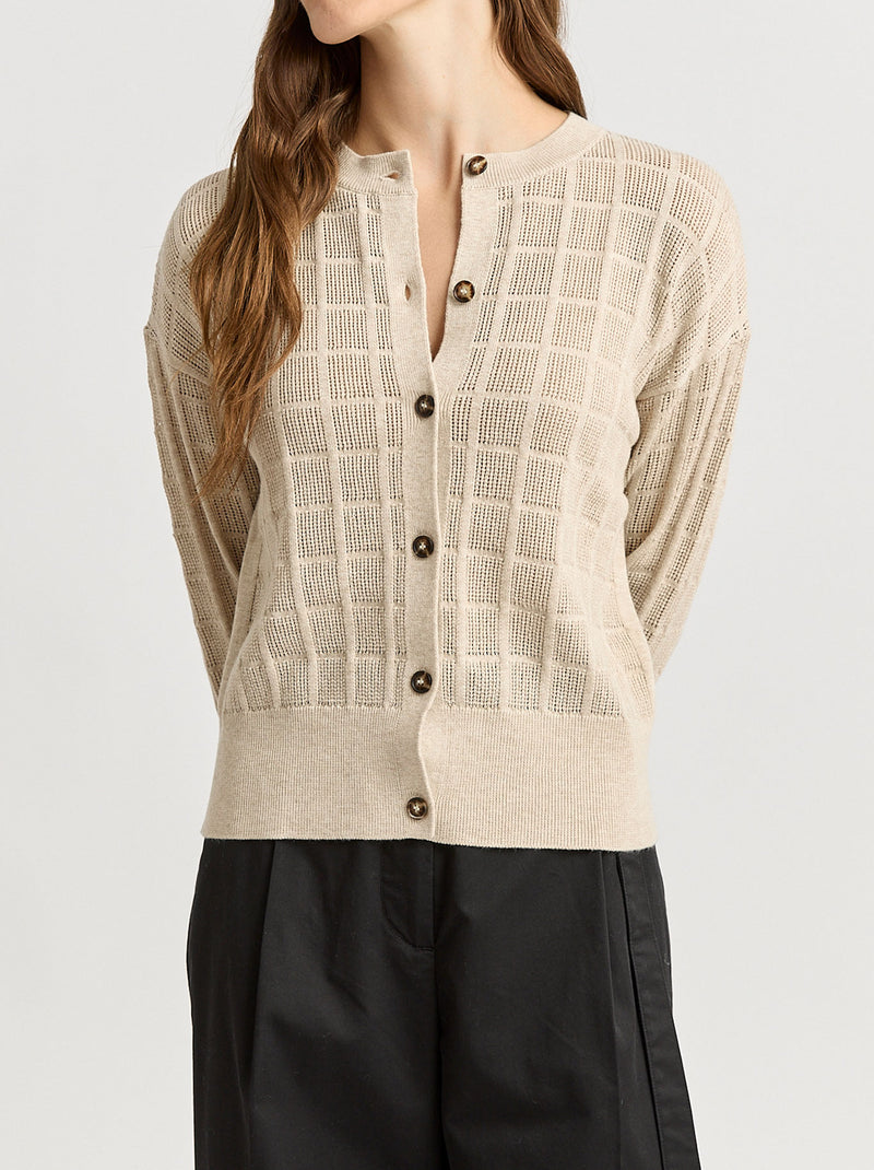 TOORALLIE OPEN STITCH CARDIGAN