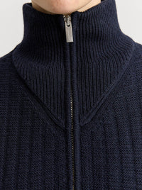 TOORALLIE GRID KNIT ZIP THROUGH