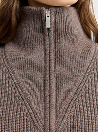 TOORALLIE ZIP THROUGH RIB KNIT