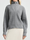TOORALLIE ZIP THROUGH RIB KNIT