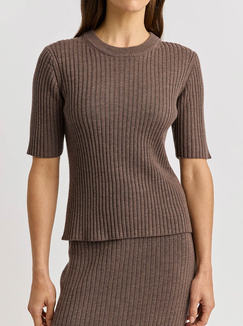 TOORALLIE RIB KNIT TOP