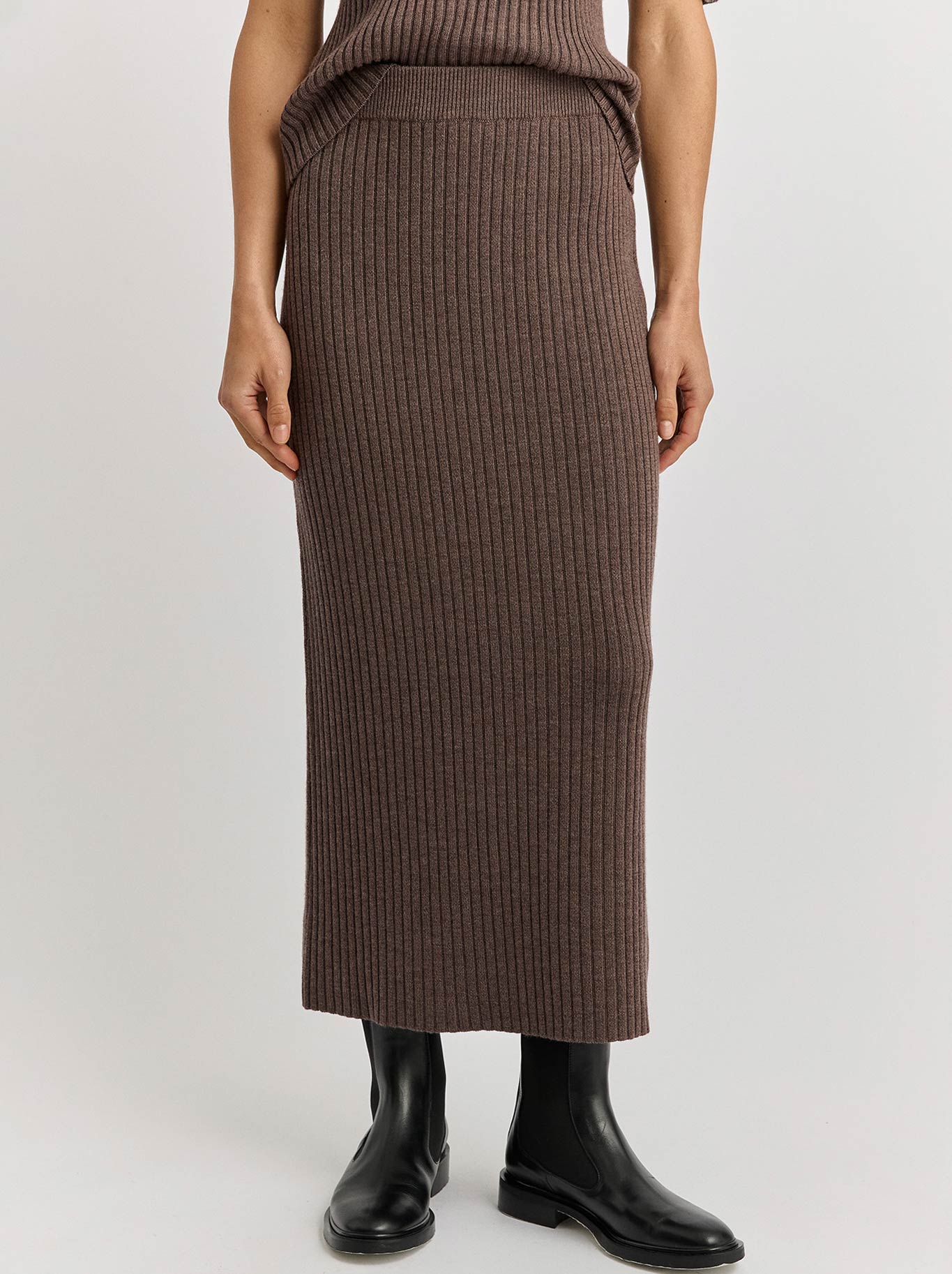 TOORALLIE RIB KNIT SKIRT