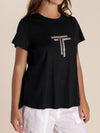 TWO-T'S SEQUIN LOGO T-SHIRT