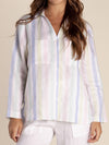 TWO-T'S CANDY STRIPE LINEN SHIRT