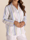 TWO-T'S CANDY STRIPE LINEN SHIRT
