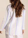 TWO-T'S CANDY STRIPE LINEN SHIRT