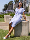 TWO-T'S STRIPE LINEN DRESS