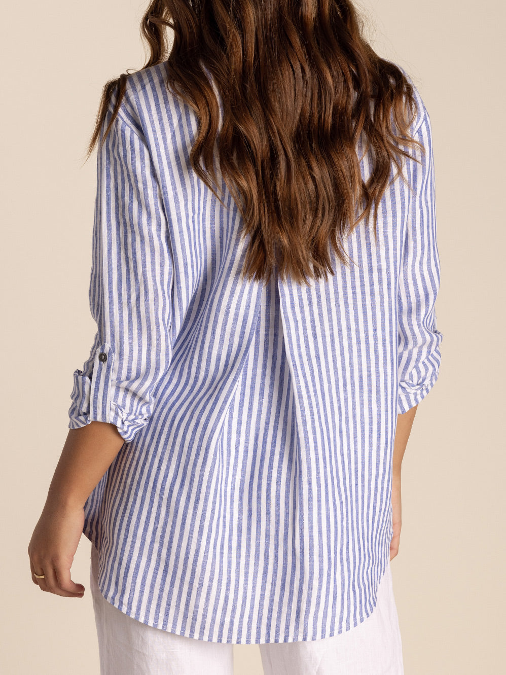 TWO-T'S STRIPE LINEN SHIRT