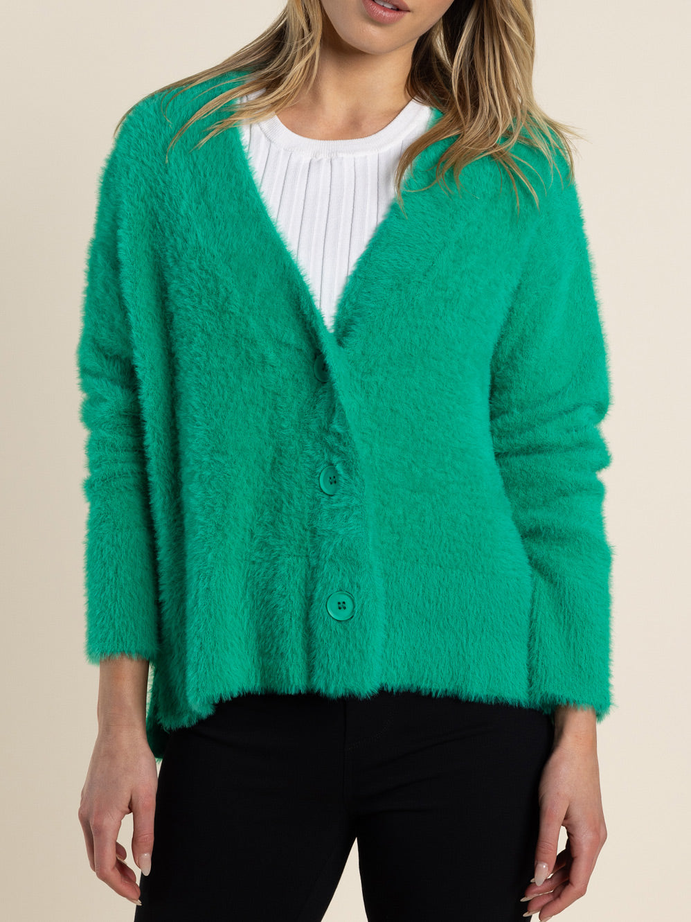 TWO-T'S FLUFFY CARDIGAN