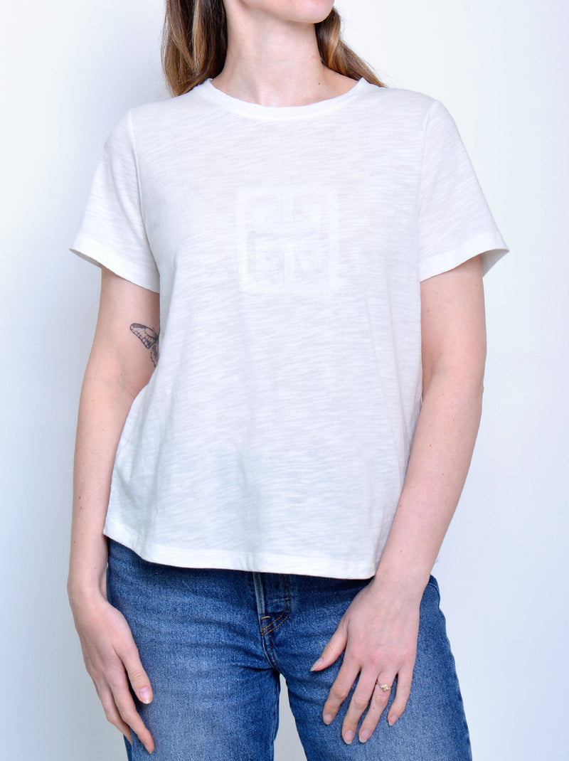 TWO-T'S SEQUIN SQUARE TEE