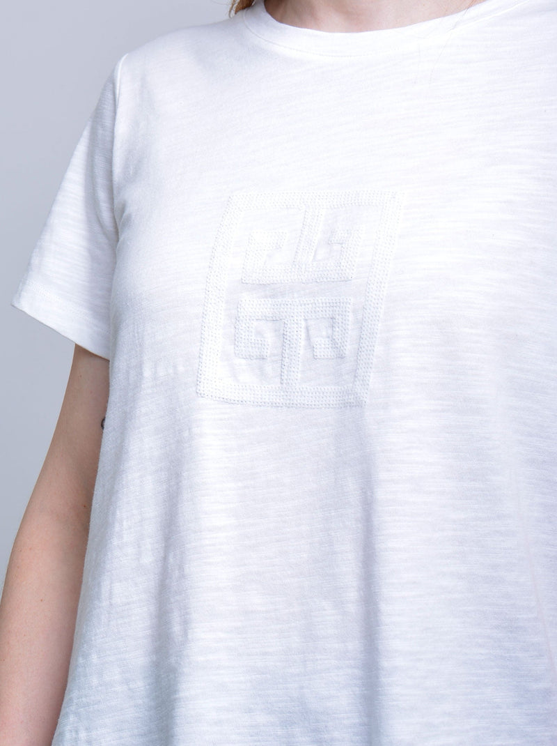 TWO-T'S SEQUIN SQUARE TEE