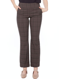 UP! VINLEE PLAID TECHNO BOOTCUT PANT