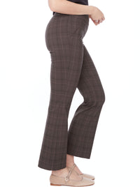 UP! VINLEE PLAID TECHNO BOOTCUT PANT