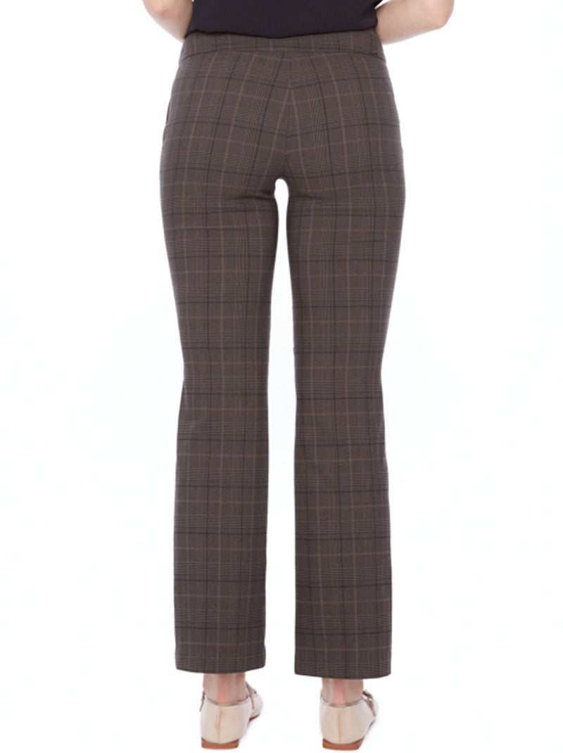 UP! VINLEE PLAID TECHNO BOOTCUT PANT