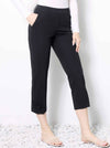 UP! SOLID COMPRESSION TAB DETAIL CROPPED PANT