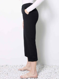 UP! SOLID COMPRESSION TAB DETAIL CROPPED PANT
