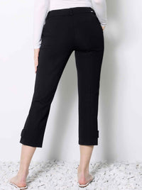UP! SOLID COMPRESSION TAB DETAIL CROPPED PANT
