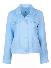 VASSALLI FRAYED LINEN JACKET