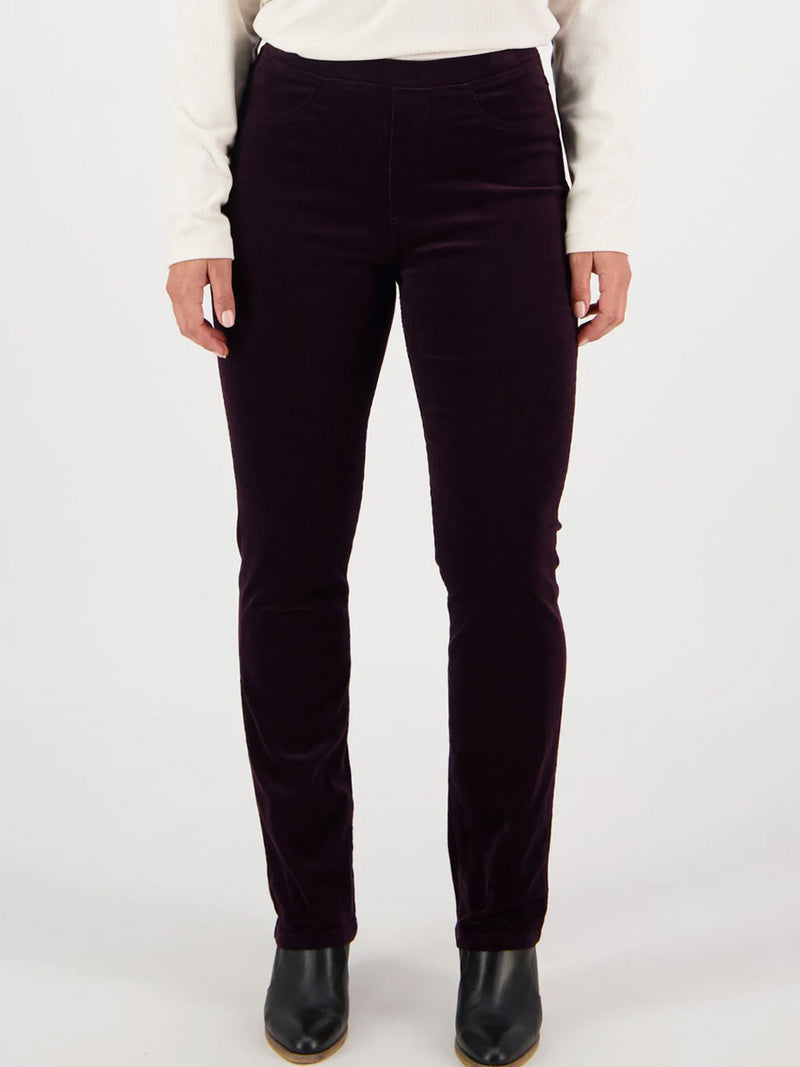 VASSALLI SLIM LEG CORD PULL ON PANT