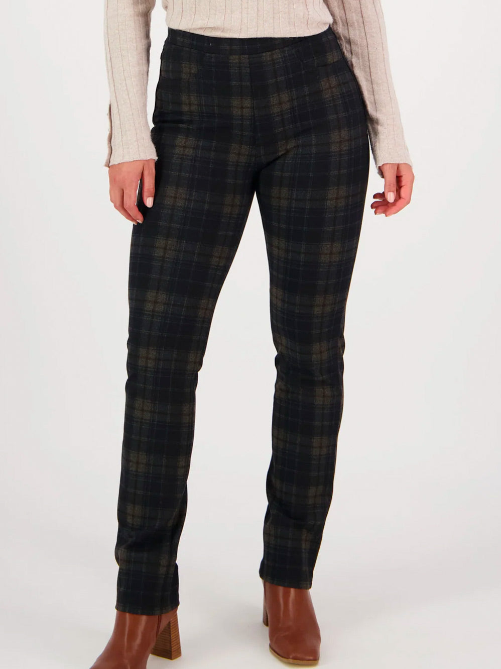 VASSALLI SLIM PRINTED PULL ON PANT