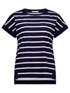VASSALLI STRIPE DROP SLEEVE TOP