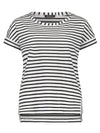 VASSALLI BOAT NECK TEE WITH SPLIT