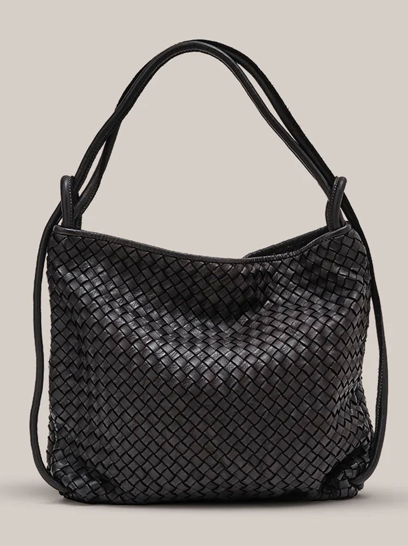 VESTIRSI BELLA WOVEN 2-IN-1 CONVERTIBLE BACKPACK TOTE