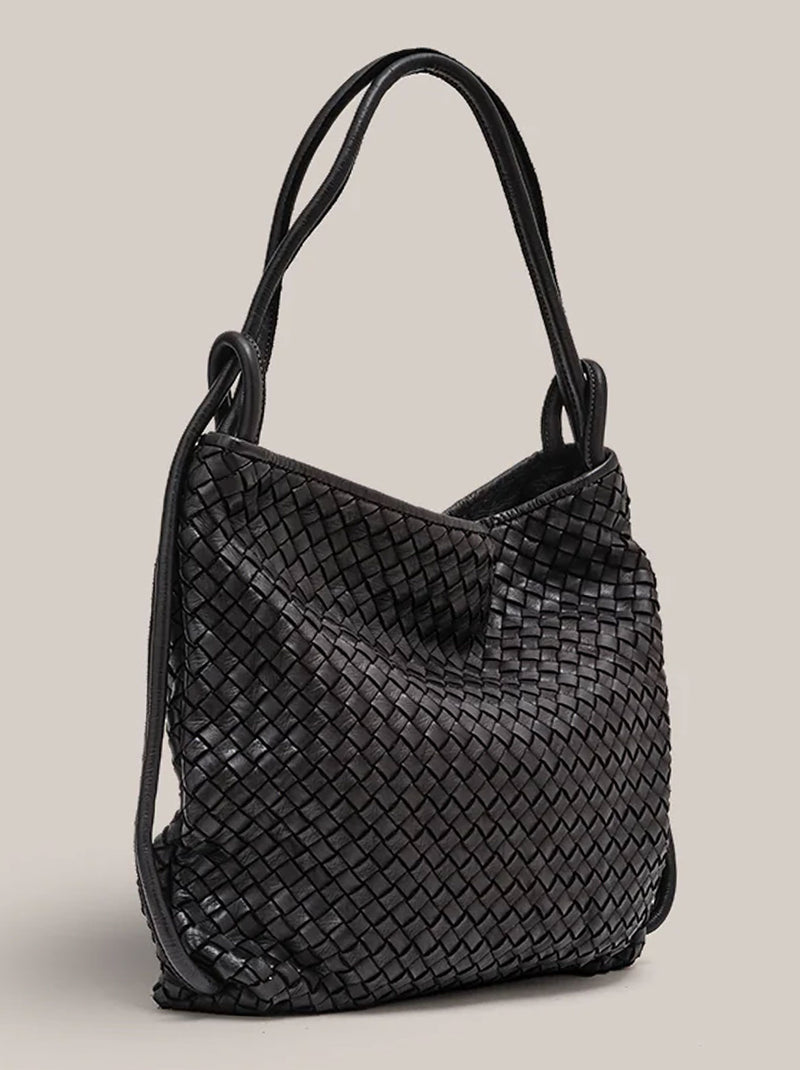 VESTIRSI BELLA WOVEN 2-IN-1 CONVERTIBLE BACKPACK TOTE