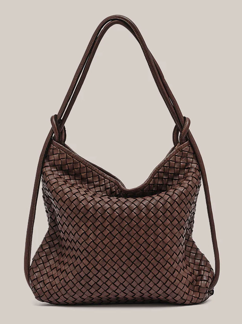VESTIRSI BELLA WOVEN 2-IN-1 CONVERTIBLE BACKPACK TOTE