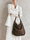 VESTIRSI BELLA WOVEN 2-IN-1 CONVERTIBLE BACKPACK TOTE