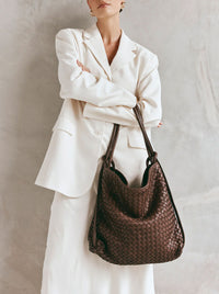 VESTIRSI BELLA WOVEN 2-IN-1 CONVERTIBLE BACKPACK TOTE
